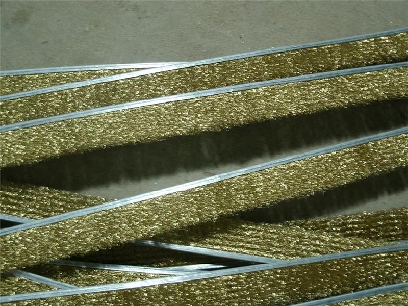 鋼帶鋼絲條刷（鍍銅鋼絲，厚度3到8mm不等）